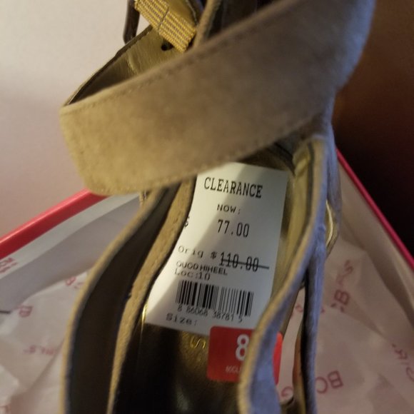 BCBG Tan Suede High Heels - Picture 2 of 2